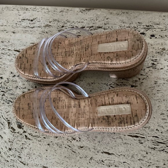 NWOB CULT GAIA Sev Clear Four-Band Platform Sandals - Picture 9 of 17